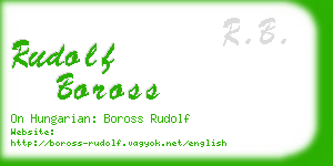 rudolf boross business card